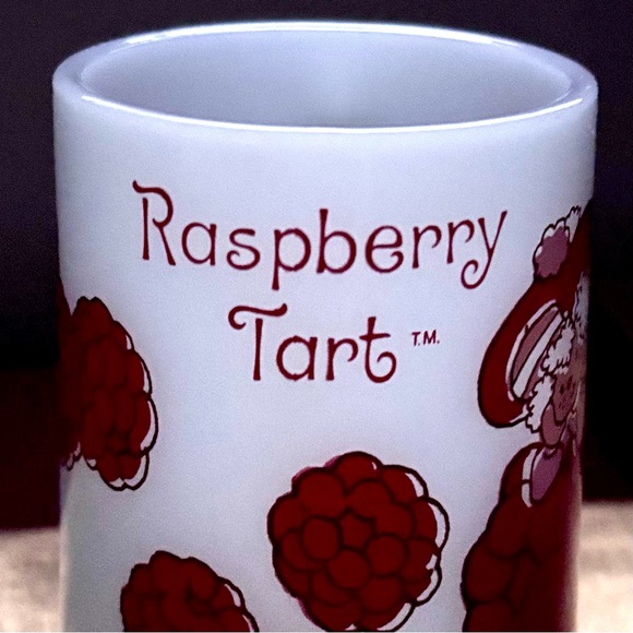 ANCHOR Hocking Fire King MCM Rare 1980’s Raspberry Tart Milk Glass Mug - Picture 6 of 7